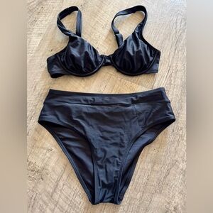 Cupshe Black Bikini Set